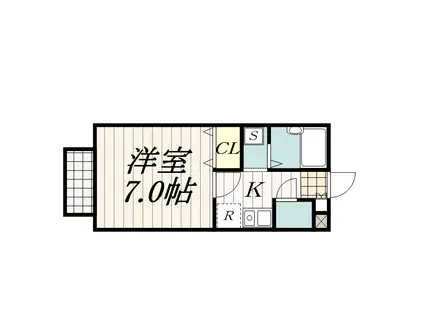 マノワールI(1K/2階)の間取り写真