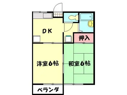 ストリーム富士(2DK/2階)の間取り写真