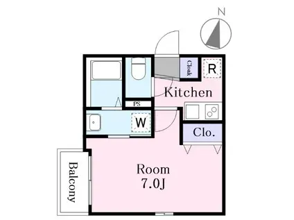 J-MAISON蕨II(1K/2階)の間取り写真