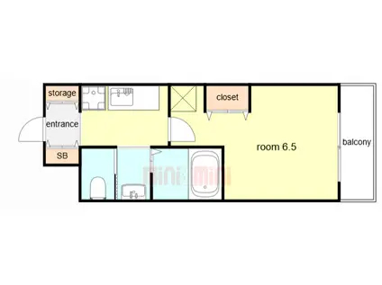 エステムコート神戸ハーバーランド前VIIレーベル(1K/7階)の間取り写真