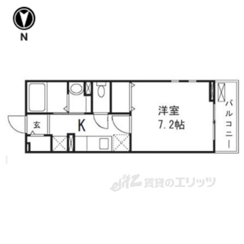 パストラルみやけ(1K/1階)の間取り写真