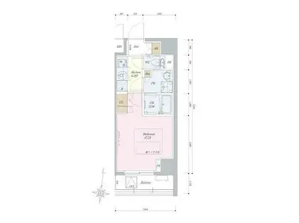 リーラ中野(1K/2階)の間取り写真