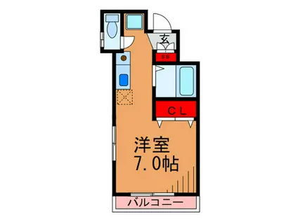 コーポ窪田(ワンルーム/2階)の間取り写真