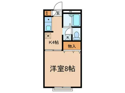 メゾンT&M(1K/1階)の間取り写真