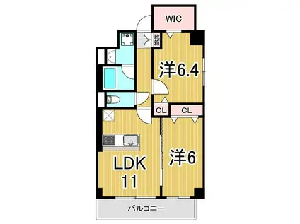 GRACE ROSE(2SLDK/2階)の間取り写真