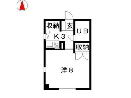 M.MAISON(1K/3階)の間取り写真