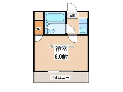 フラットフクハラ(1K/2階)の間取り写真