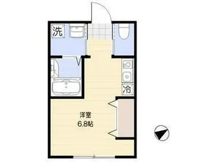 ヴェルメ江北(ワンルーム/2階)の間取り写真