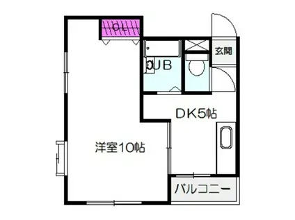 さくら20番館(1DK/2階)の間取り写真