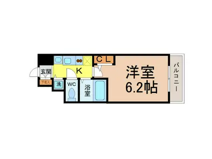プレサンス名古屋STATIONビジュ(1K/8階)の間取り写真