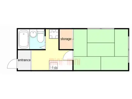 高取山町アパート(1K/1階)の間取り写真