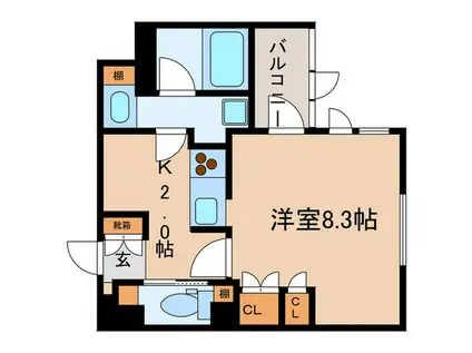 T-ANGLE(1K/2階)の間取り写真