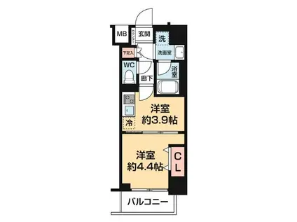 GENOVIA木場II(ワンルーム/5階)の間取り写真