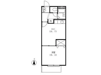 ダイヤガーデン(1DK/1階)の間取り写真