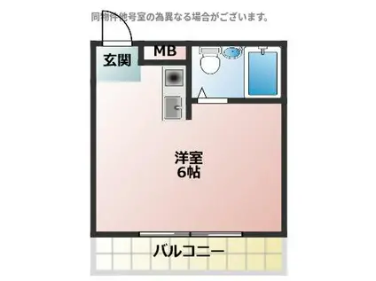 コンパート21(ワンルーム/3階)の間取り写真