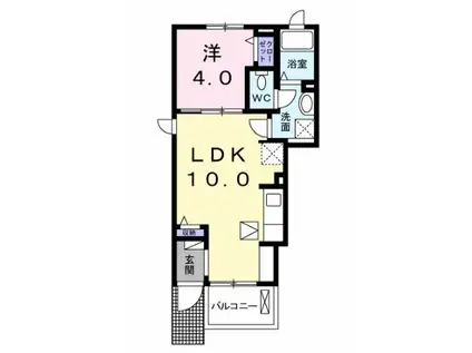 ティーア・ブルグI(1LDK/1階)の間取り写真
