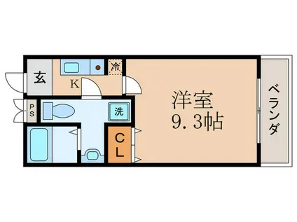 アビタシオン辻(1K/4階)の間取り写真