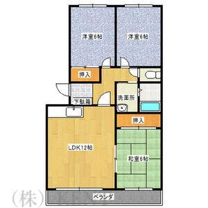 アステル西野(3LDK/1階)の間取り写真
