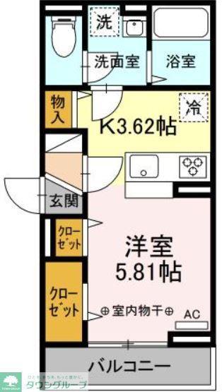 セレスティア東瑞江(ワンルーム/3階)の間取り写真