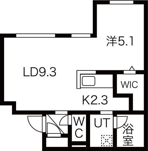 SHELL PIAA N15(1LDK/3階)の間取り写真