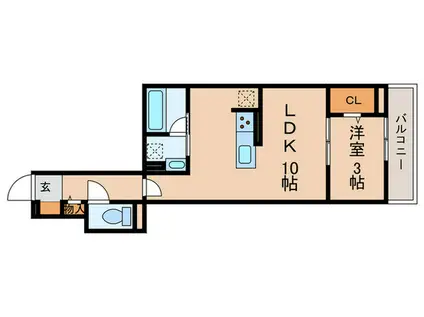 JR東海道本線 安城駅 徒歩5分 3階建 新築(1LDK/3階)の間取り写真