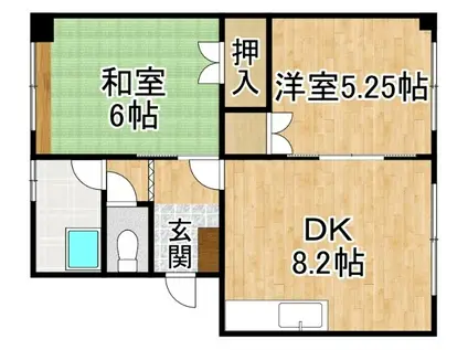 松井ハイツ(2DK/3階)の間取り写真