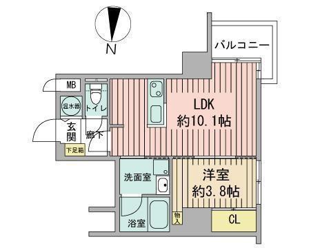 イリオス ディオ(1LDK/3階)の間取り写真