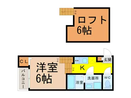 ハーモニーテラス平針III(1K/1階)の間取り写真