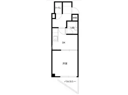 ウィングNO1(1DK/2階)の間取り写真