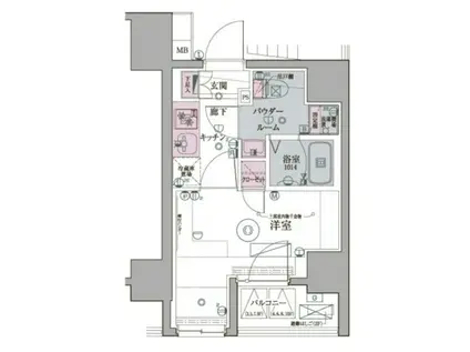 リヴシティ堀切菖蒲園(1K/5階)の間取り写真