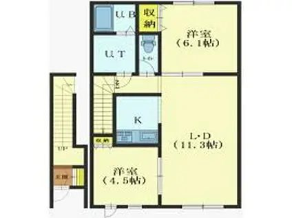 RIOIII(2LDK/2階)の間取り写真