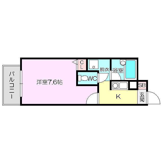 プレサンス新大阪(1K/3階)の間取り写真