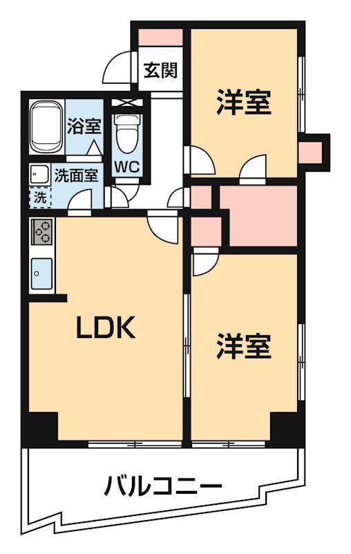 イズム八王子(2LDK/7階)の間取り写真