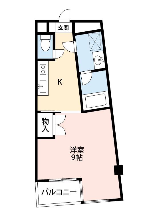 カーサヨサミ(1K/4階)の間取り写真