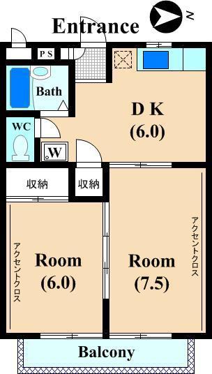 WAKO(2DK/1階)の間取り写真