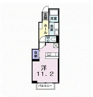 サン フィット2(ワンルーム/1階)の間取り写真