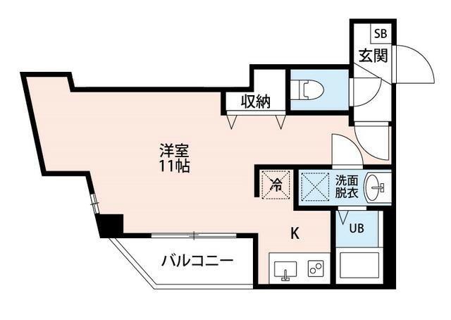グレイス平井(ワンルーム/3階)の間取り写真