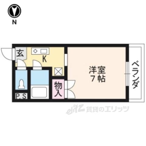 りりぱっと藤森(1K/2階)の間取り写真