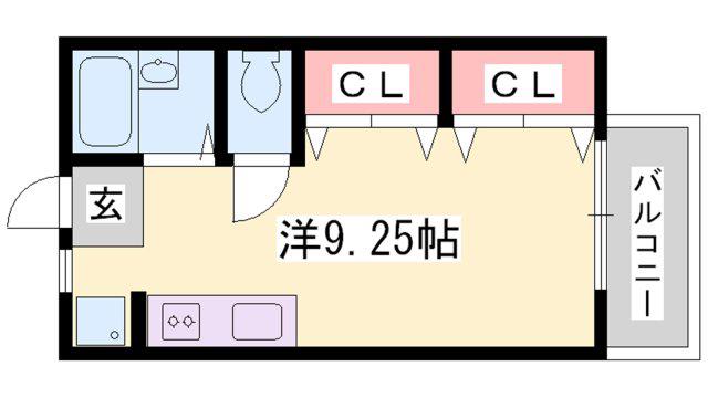 サンライフ21(ワンルーム/2階)の間取り写真