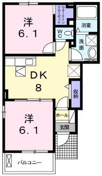 シャルマンメゾン(2DK/1階)の間取り写真