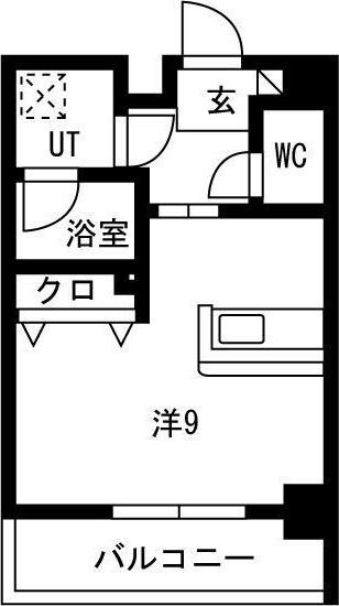 グランテラス熱田(ワンルーム/3階)の間取り写真