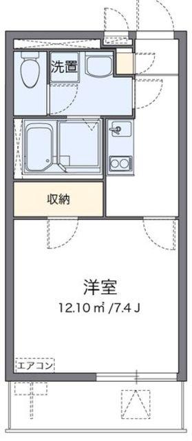 クレイノTATEISHI(1K/1階)の間取り写真