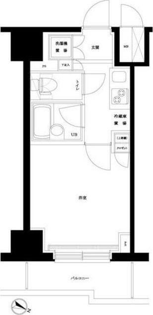 ルーブル川崎参番館(1K/13階)の間取り写真