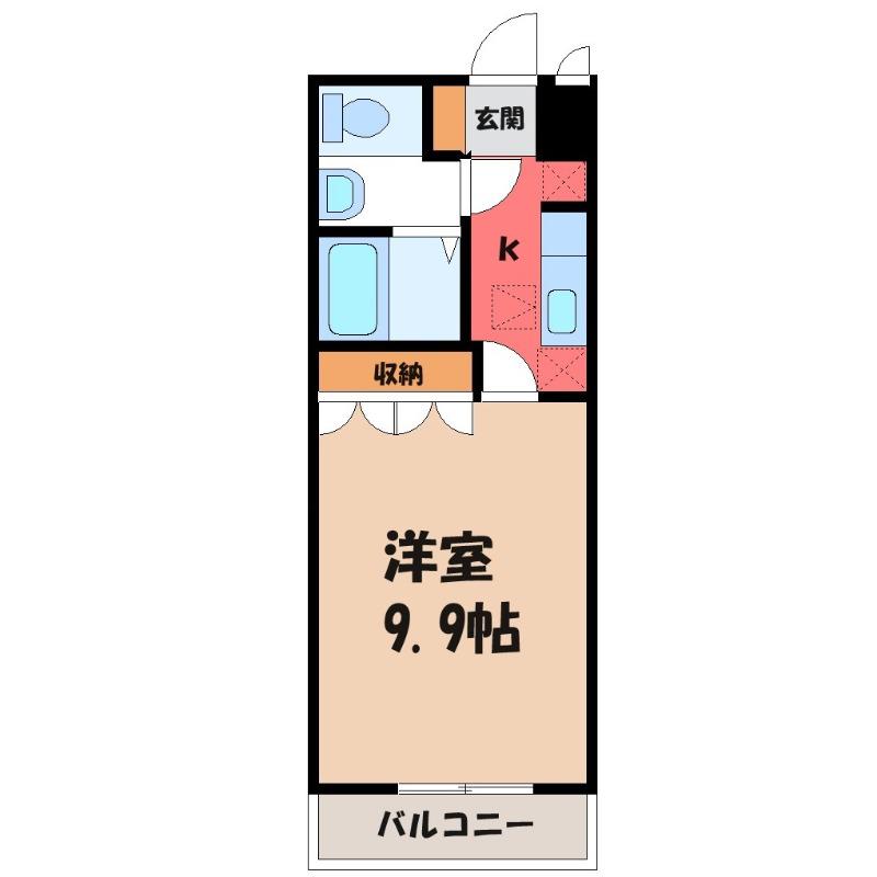 ドリームハイム(1K/1階)の間取り写真