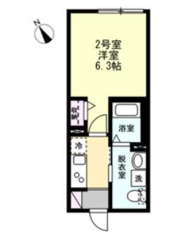 ベイルーム鶴見花月園(1K/1階)の間取り写真
