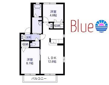 ティアラコート(2LDK/1階)の間取り写真