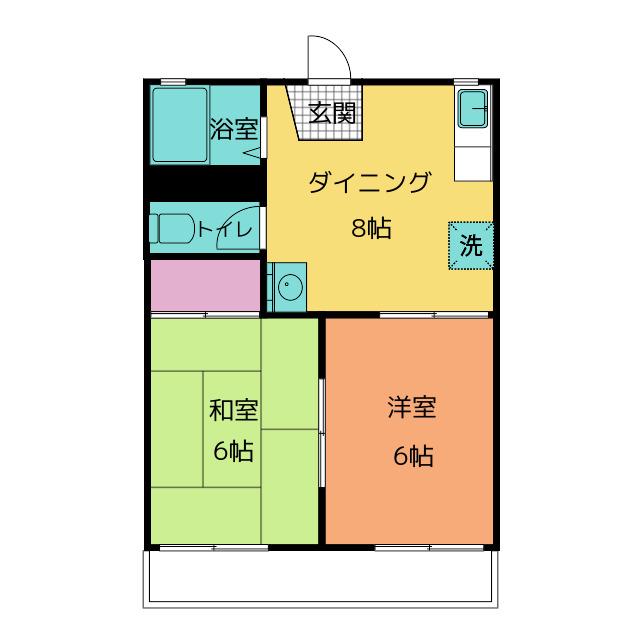 LIAN.N(2DK/2階)の間取り写真