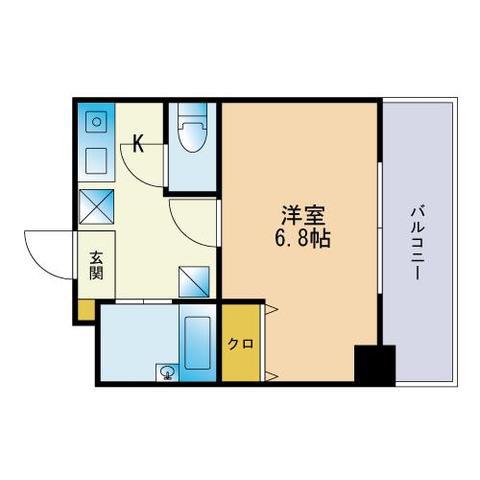 サングリーン藤崎(1K/4階)の間取り写真