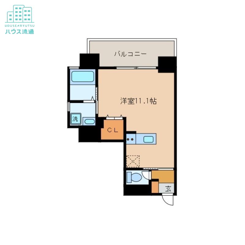 APARTMENT CODE ISAHAYA(ワンルーム/12階)の間取り写真