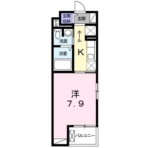 サングランデ(1K/3階)の間取り写真